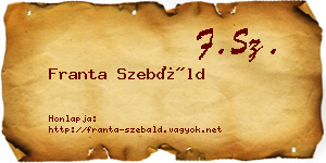 Franta Szebáld névjegykártya
